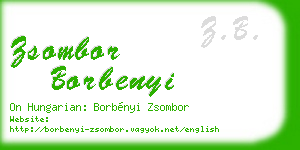 zsombor borbenyi business card